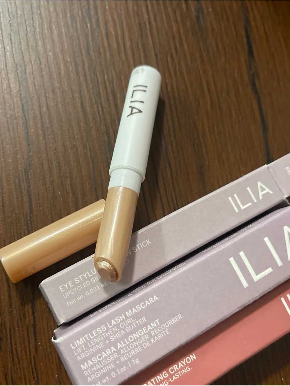 ILIA Lip Liner, Eyeshadow Stick & Mascara